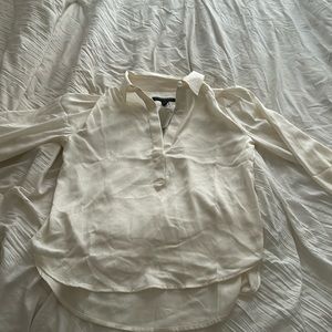 Banana republic, cream, color, satin blouse